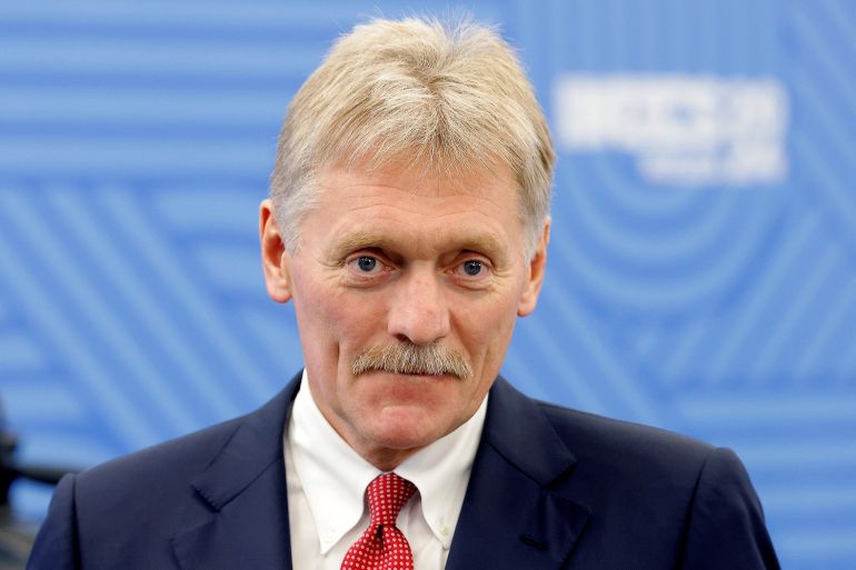 Kremlin spokesman Dmitry Peskov attends a meeting with members of the Bolivian delegation on the sidelines of the BRICS summit in Kazan, Russia October 24