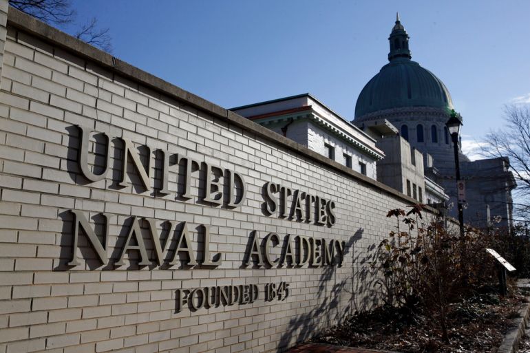 The entrance of the US Naval Academy