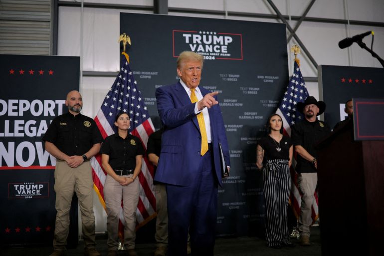 FILE PHOTO: Republican presidential nominee and former U.S. President Donald Trump campaigns in Austin